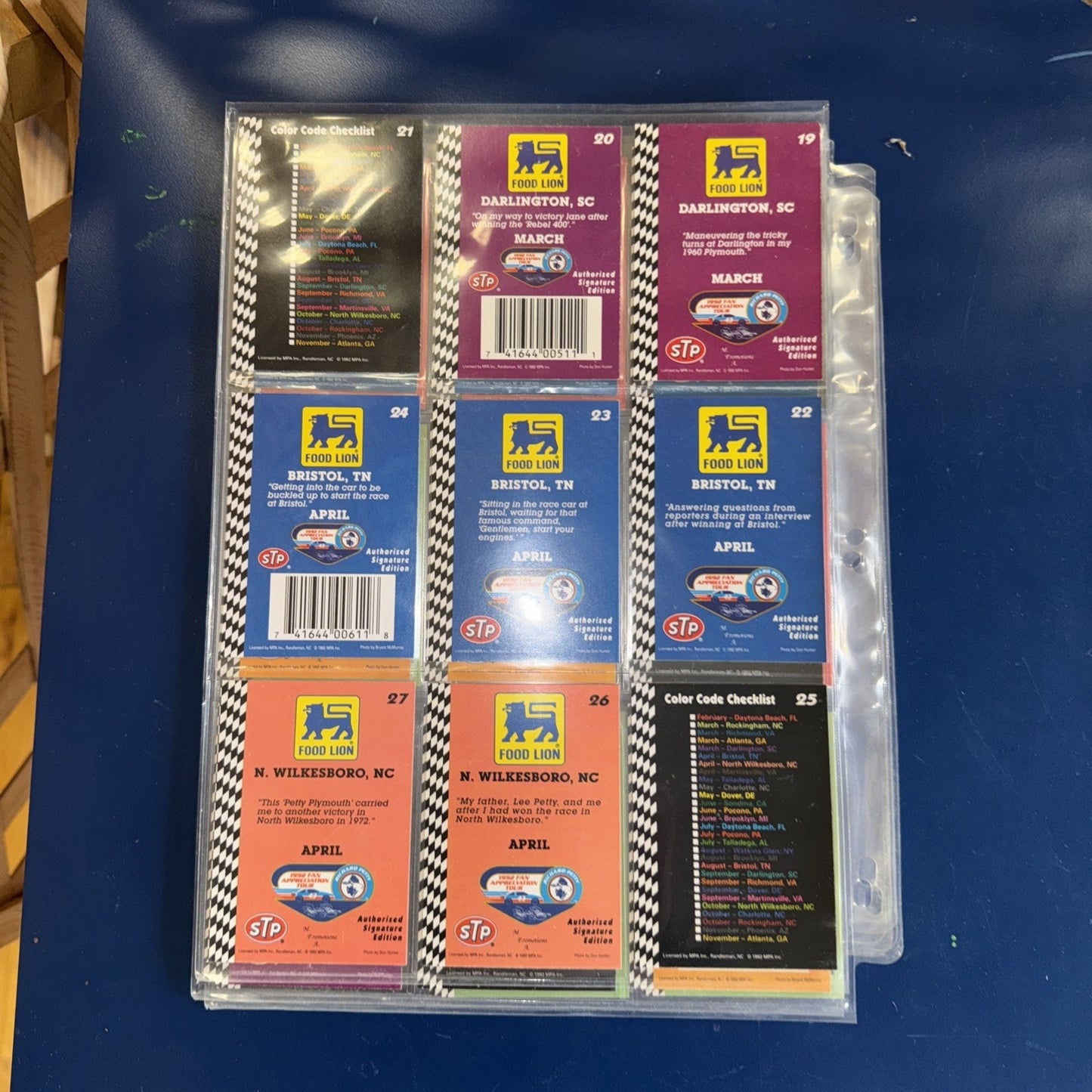 1992 NASCAR Food Lion Richard Petty 116 Card Set in Sleeves RARE Collector
