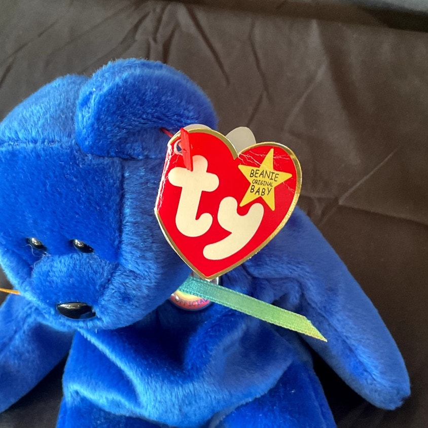 Vintage TY Beanie Baby - "Clubby," 1998, w/ Errors
