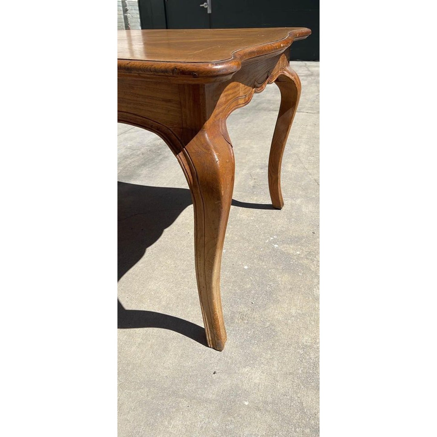 Italian Walnut Country Parquet Inlay Dining Table