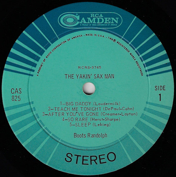 Boots Randolph : The Yakin' Sax Man (LP,Album,Stereo)