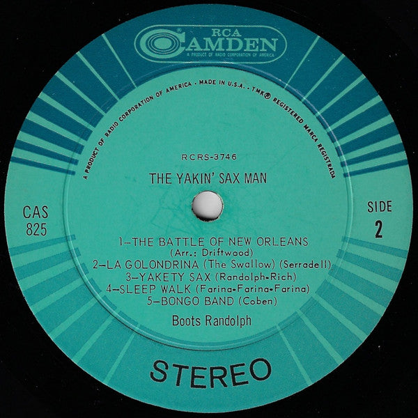 Boots Randolph : The Yakin' Sax Man (LP,Album,Stereo)