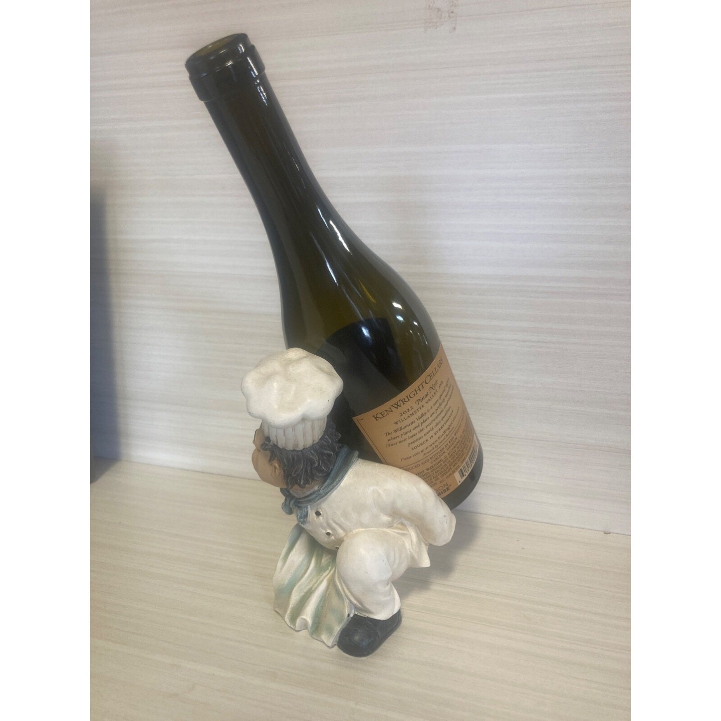 VINTAGE RESIN CHEF WINE BOTTLE REST/HOLDER