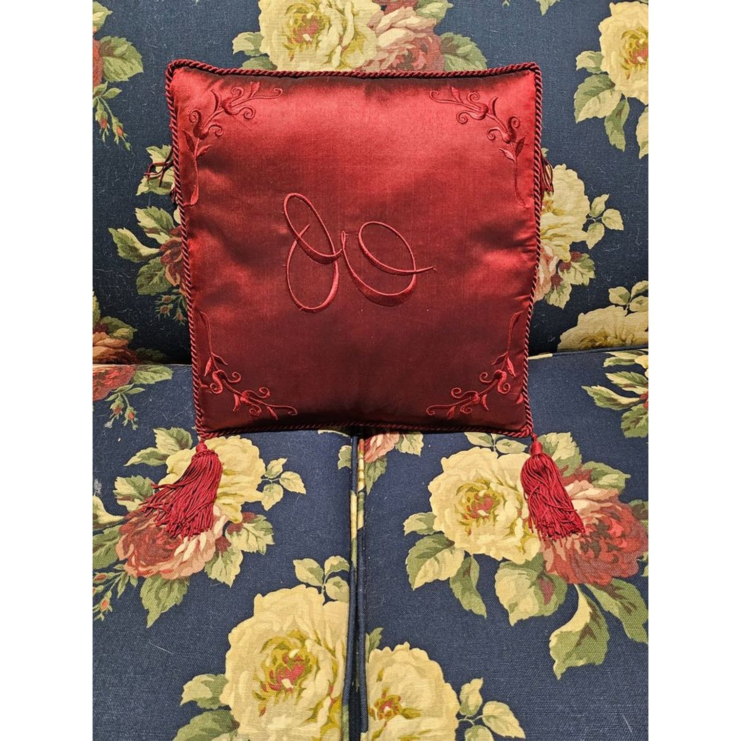 Vintage Camelback Floral Patterned Loveseat