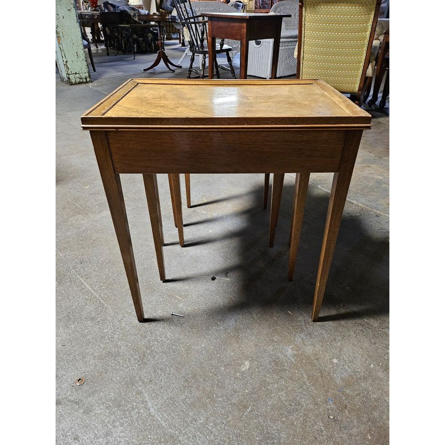 Vintage Solid Wood 3-Piece Nesting End Table Set With Drawer STORE PICKUP ONLY