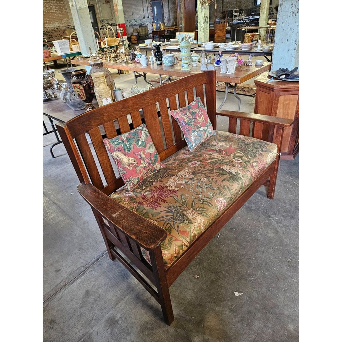 Vintage Mission Settee by Stickley