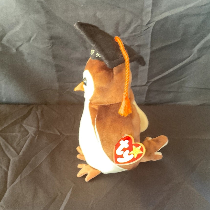 Vintage TY Beanie Baby - "Wise," 1997
