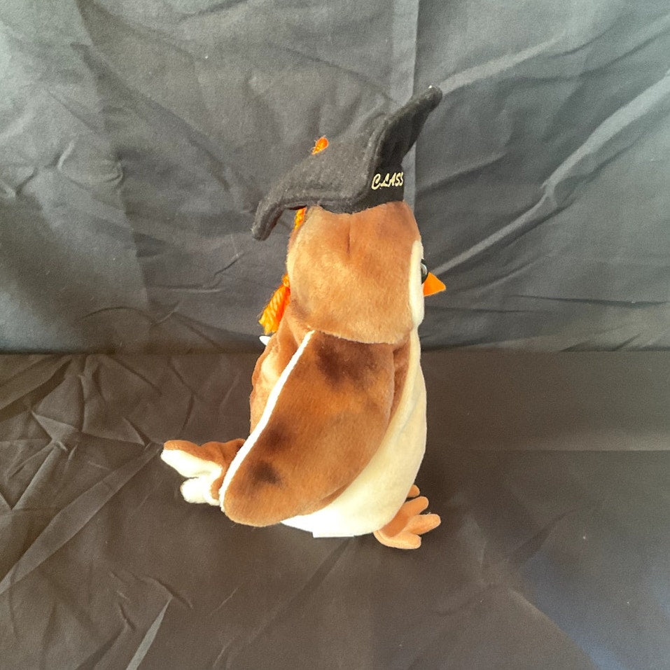 Vintage TY Beanie Baby - "Wise," 1997