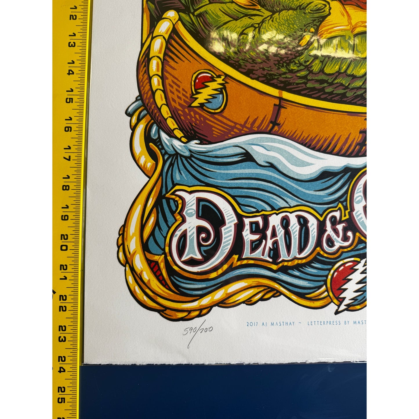 24"x18"-Dead & Co-Amway Center-12-07-17-Orlando-AJ Masthay-Signed-590/700-Poster