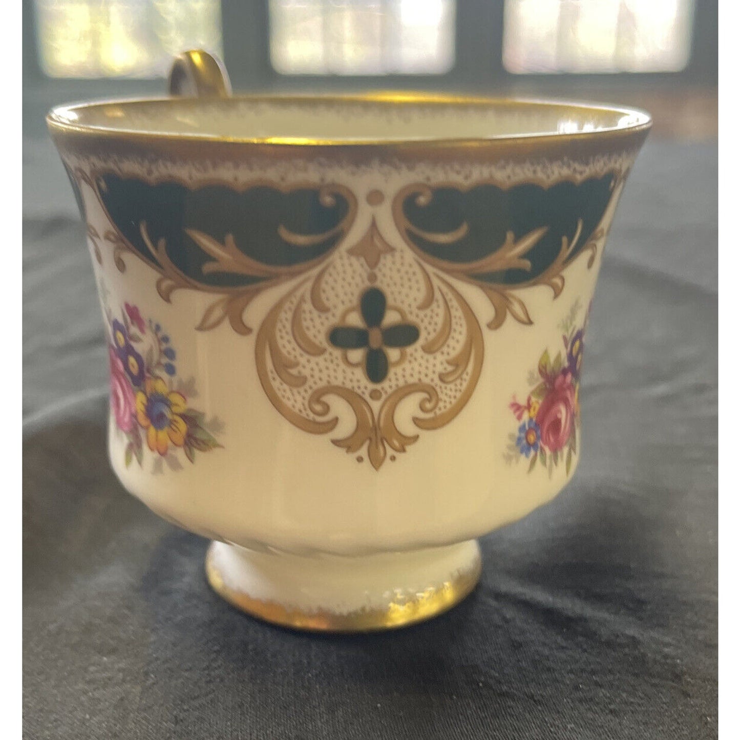 Abbeydale Hand Painted Floral Pattern Coffee Cup and Saucer circa 1960's
