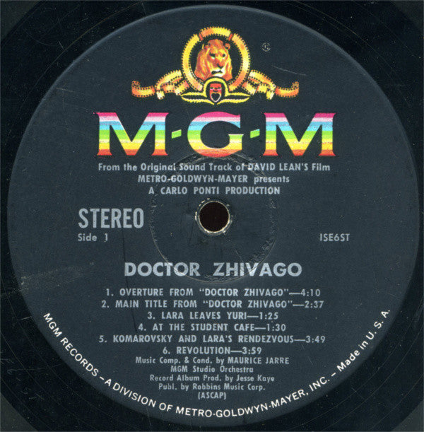 Maurice Jarre : Doctor Zhivago Original Soundtrack Album (LP,Album,Stereo)