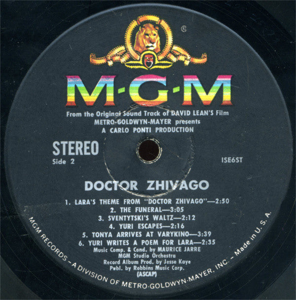 Maurice Jarre : Doctor Zhivago Original Soundtrack Album (LP,Album,Stereo)