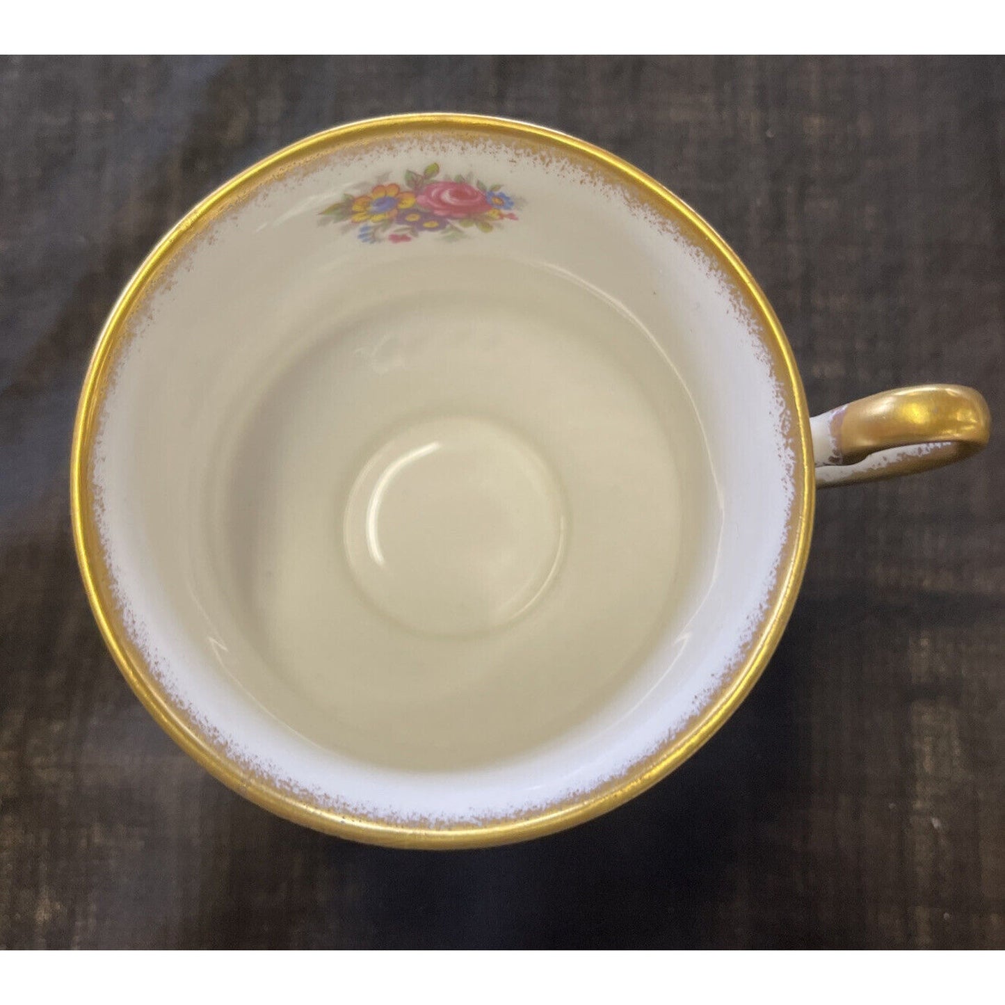 Abbeydale Hand Painted Floral Pattern Coffee Cup and Saucer circa 1960's