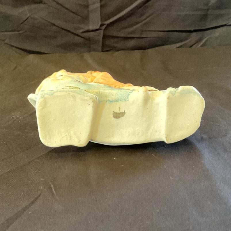 Antique Victorian German Bisque Lady Riding on Swan Planter