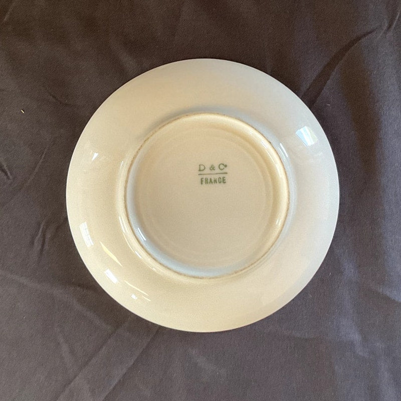 Antique Beige D & C Raised Gold & Raised Enamel Dots Saucer circa 1875 — view 5