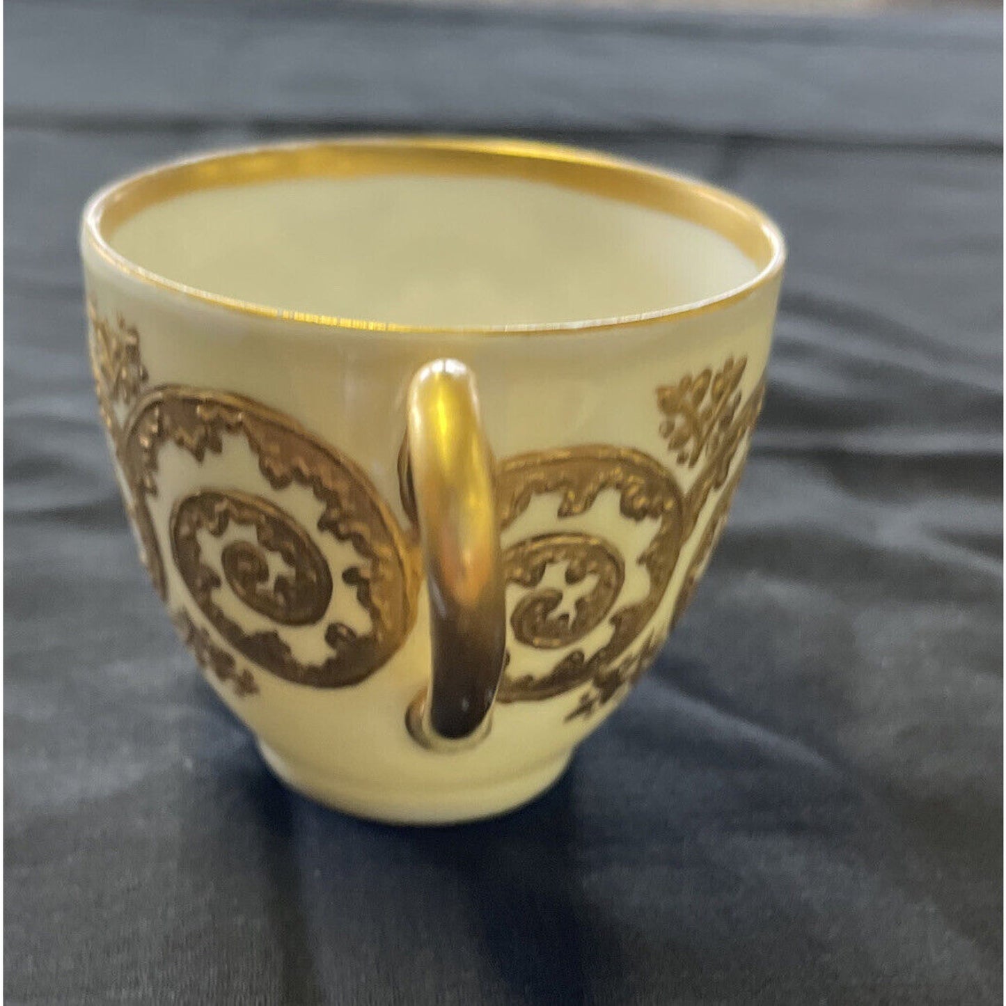 Antique Teacup and Saucer Paragon Gold Filigree by D & C Limoges circa 1875