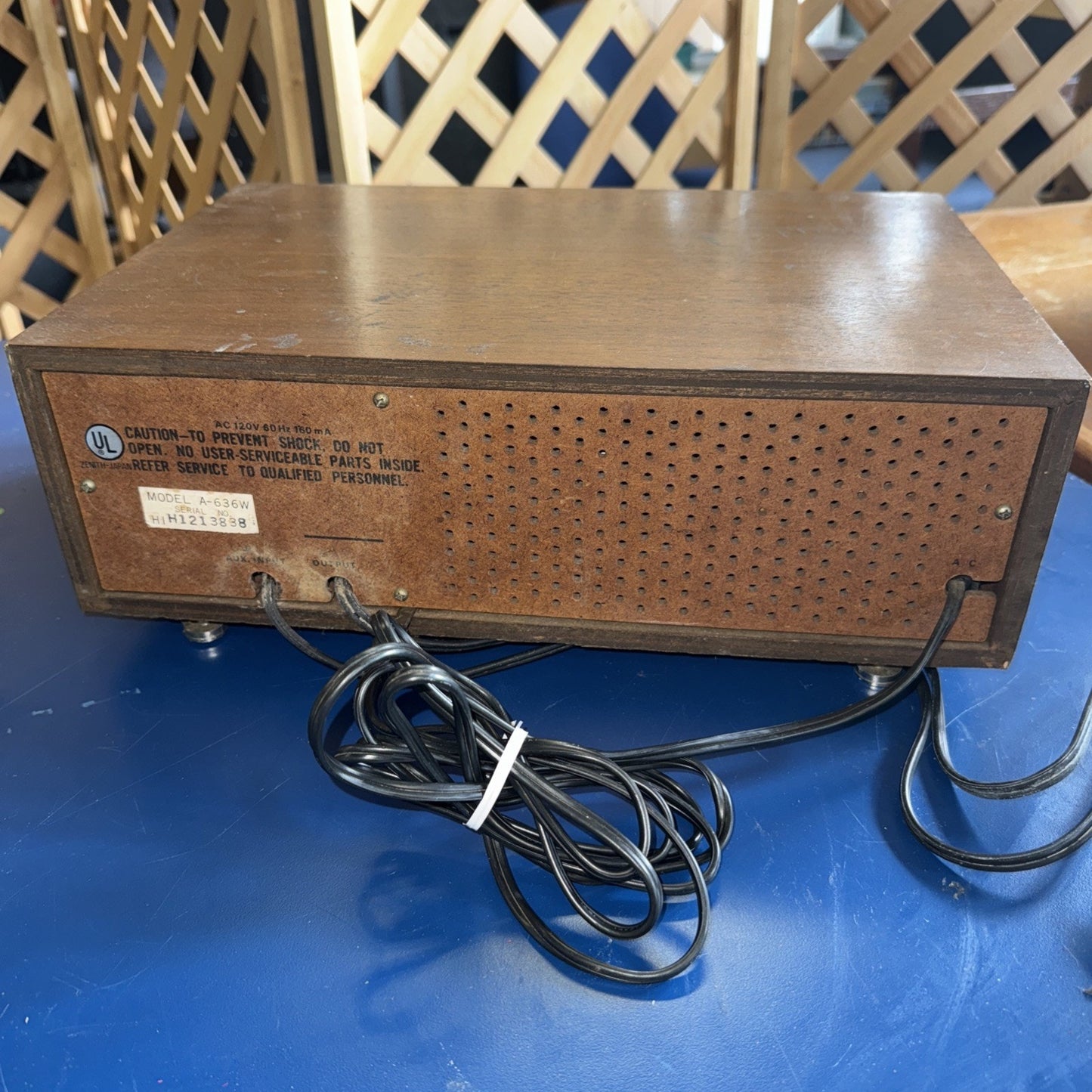 Vtg Zenith E-637W Solid State Cassette Tape Recorder Stereophonic Works