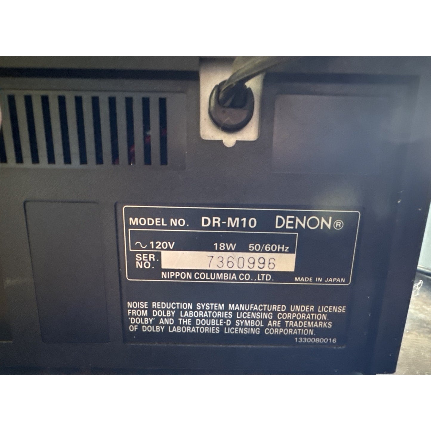 Denon DR-M10HR Stereo Cassette Deck – HX PRO, 3-Motor, Dolby B/C (Tested)