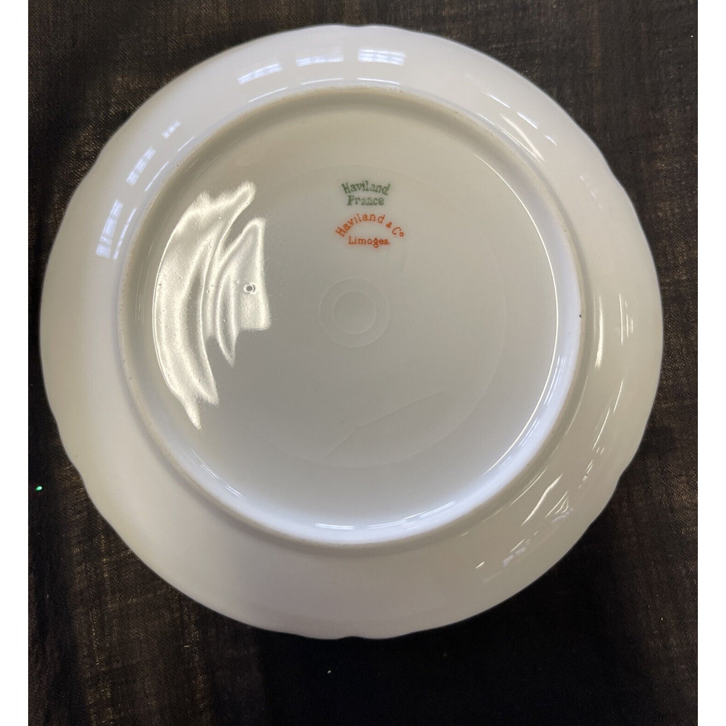 Haviland & Co Limoges Gilded Cream Soup or Bullion Cup & Saucer circa 1900's