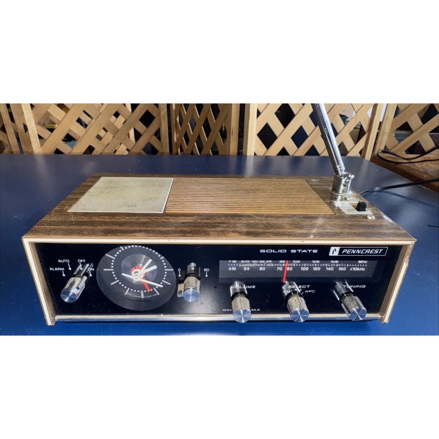 Vintage Penncrest Solid State Radio Model 3080 With Lamp Alarm Will Not Set