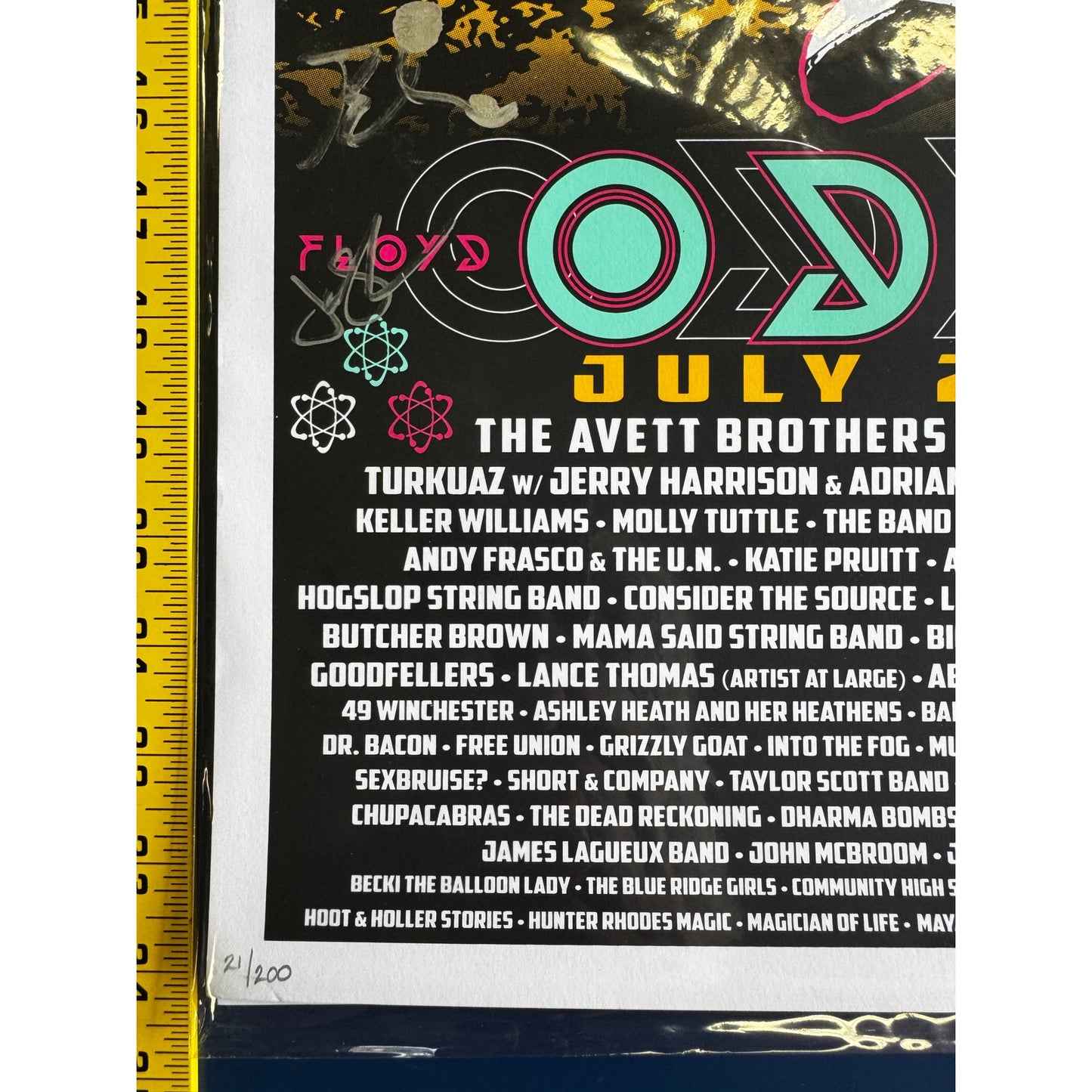 Floyd Fest Odyssey Poster – Signed by Artists – July 21–25, 2021 – 24x18