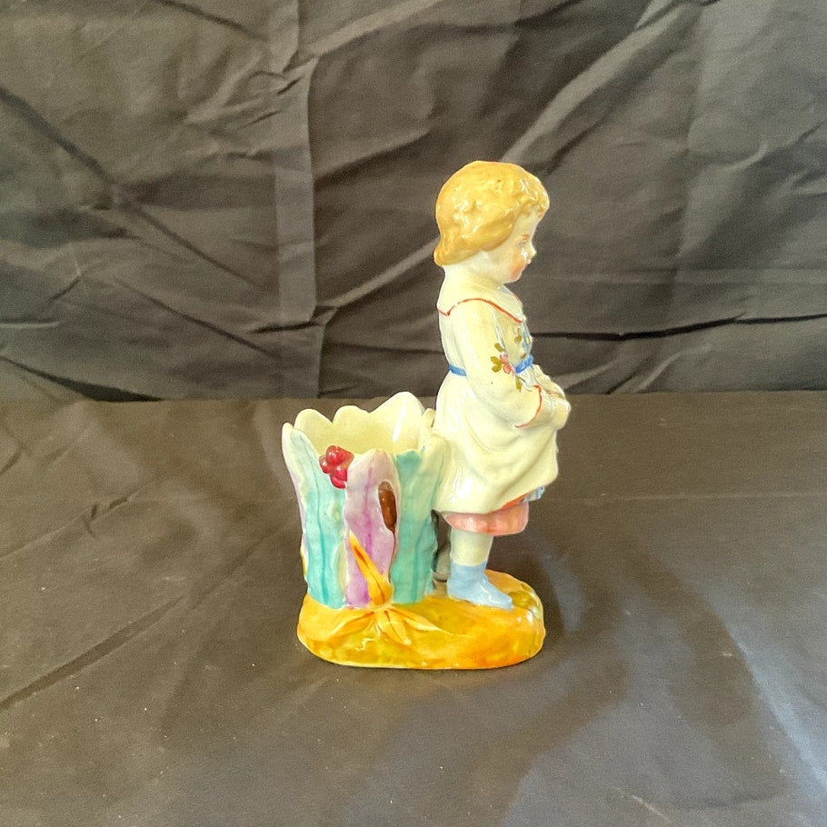 Antique Match Stricker Gathering Flowers circa 1870