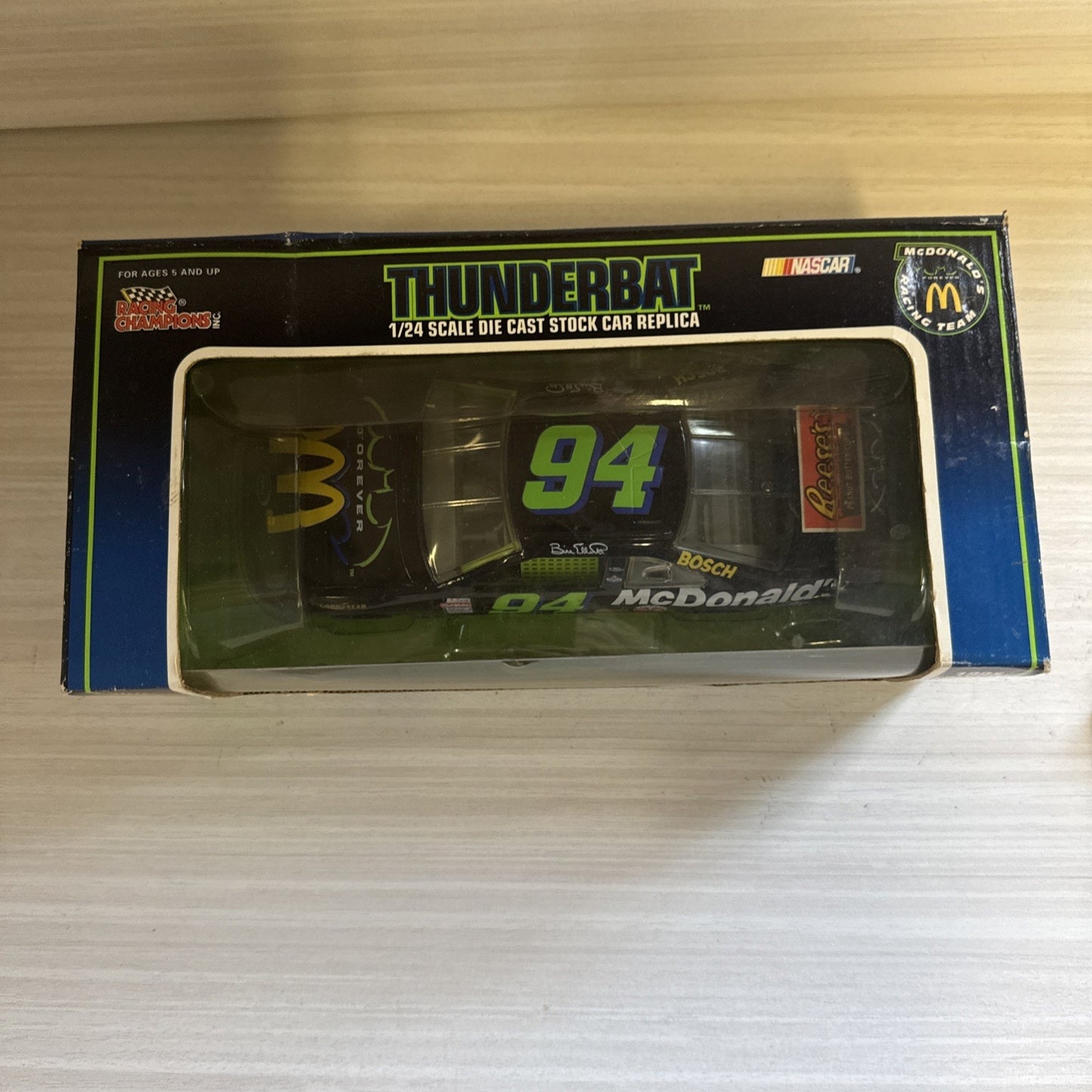 1995 Racing Champions 1:24 Bill Elliott #94 McDonald's Thunderbat – NIB NASCAR