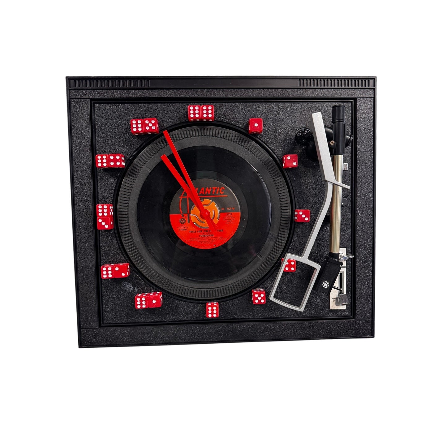Upcycled Turntable Clock - Foreigner "Feels Like the First Time"