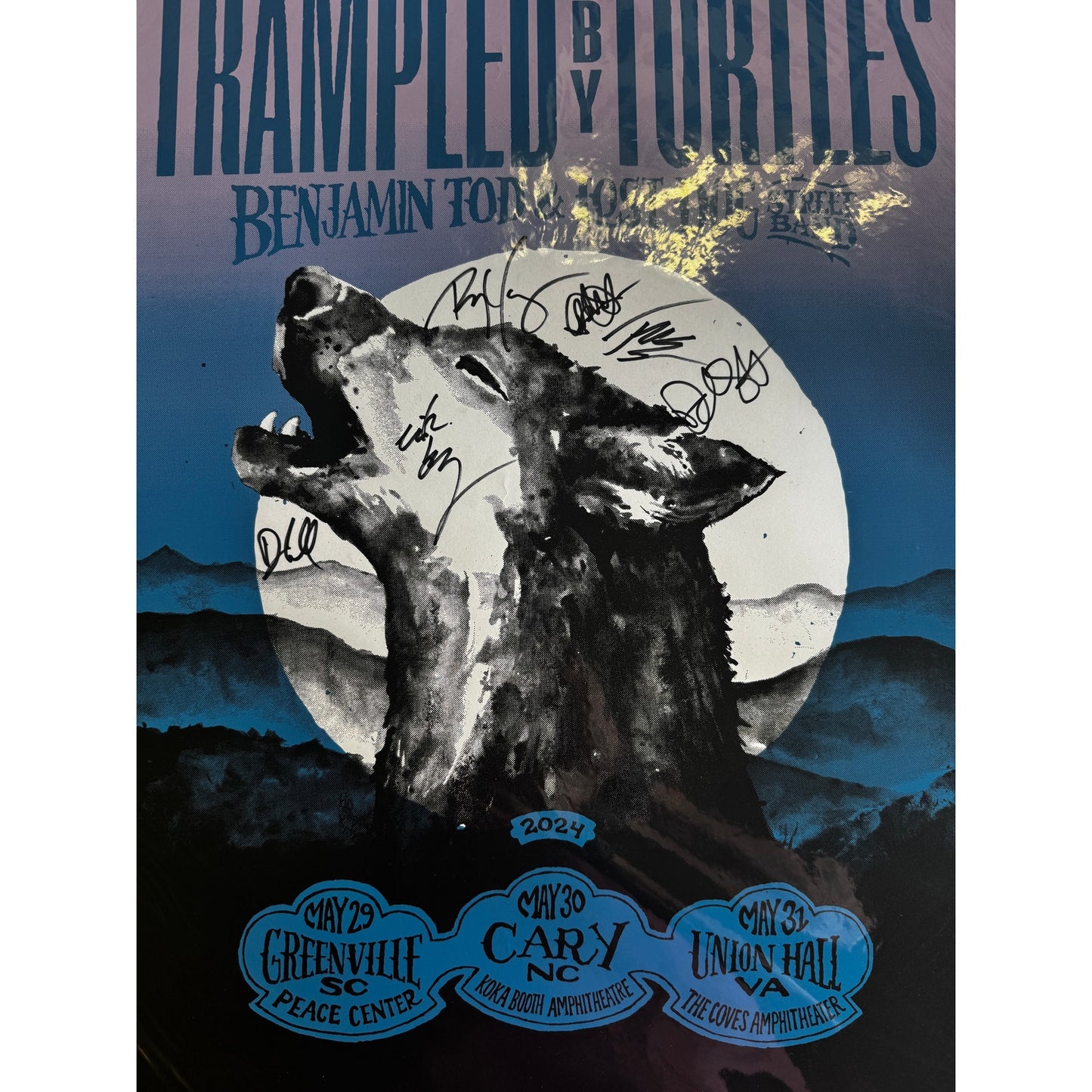 Ben Tod & Trampled by Turtles Tour Poster – Signed – May 29–31, 2024 – 24x18