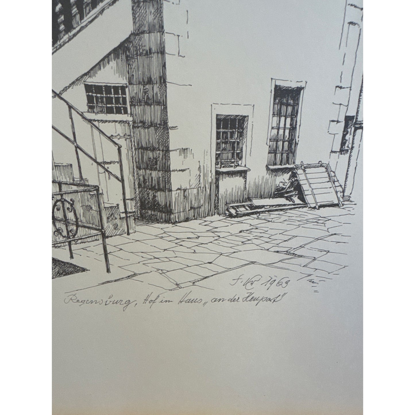 1960s Regensburg Drawings by Franz Emer – Folder II, 11 Signed Prints