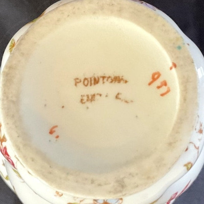 Antique Pointons Small Footed Porcelain Open Jar — view 6
