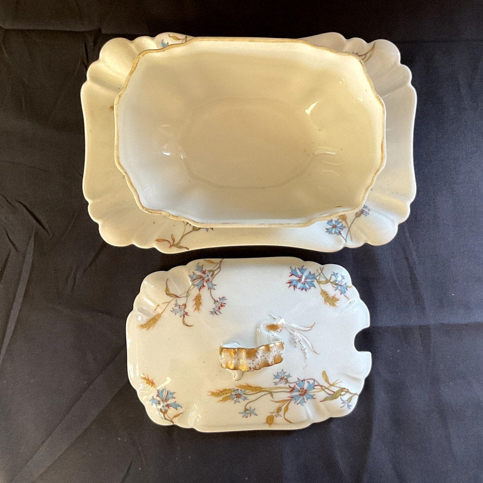 Antique Haviland Limoges Large Covered Serving Dish w/ Lid