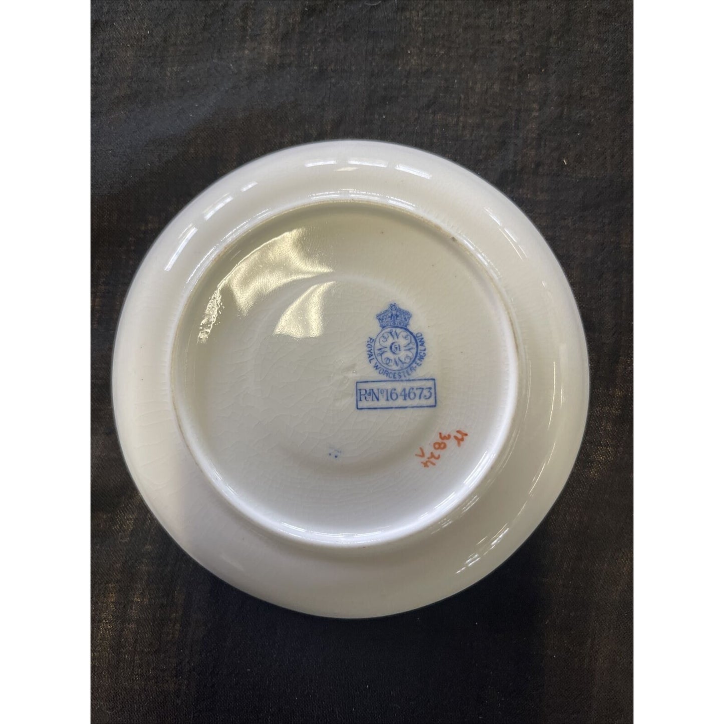 Royal Worcester Blue Floral with Gold Trim Demitasse Cup and Saucer circa 1893