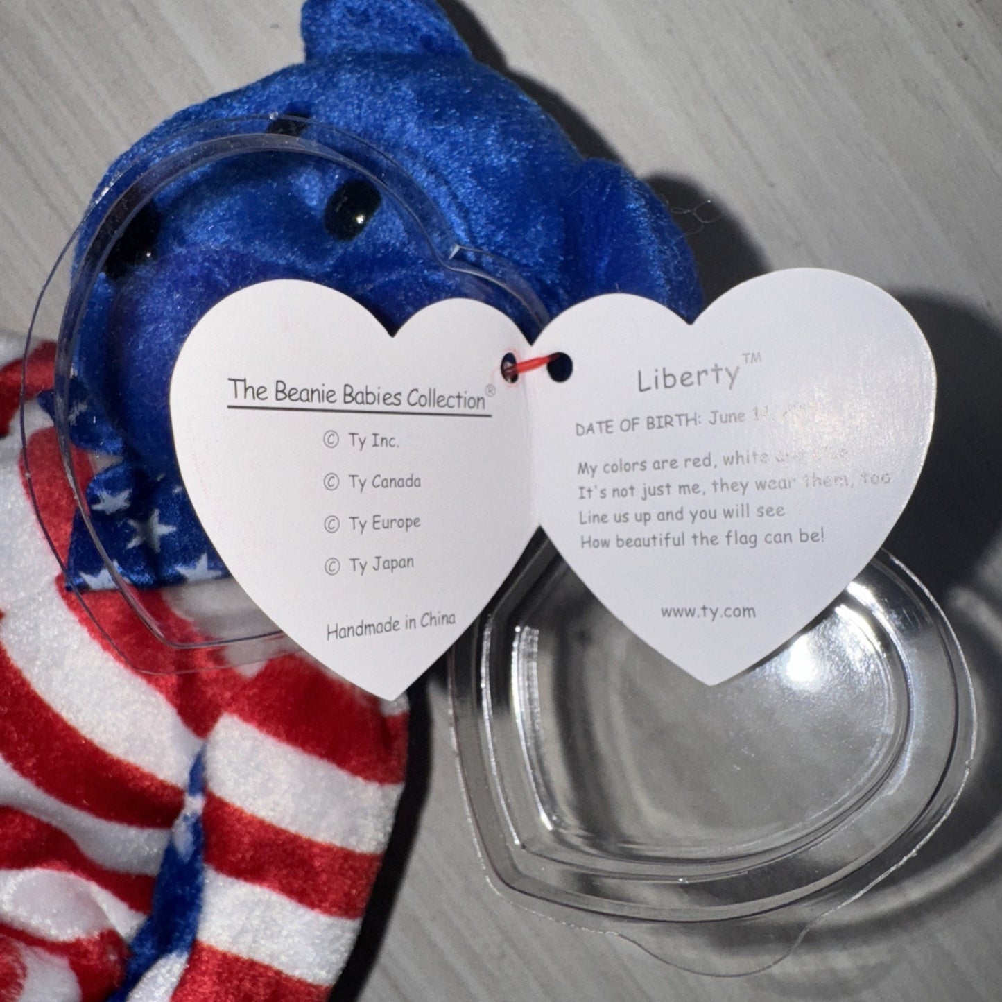 TY Beanie Babies Liberty Bears Lot of 3 VTG 2001 USA Tags RWB Clean Protected