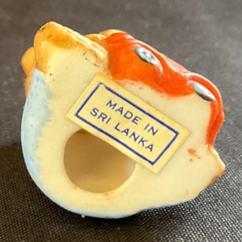 Vintage Homco Baby Bear w/ Toy Car Porcelain Figurine