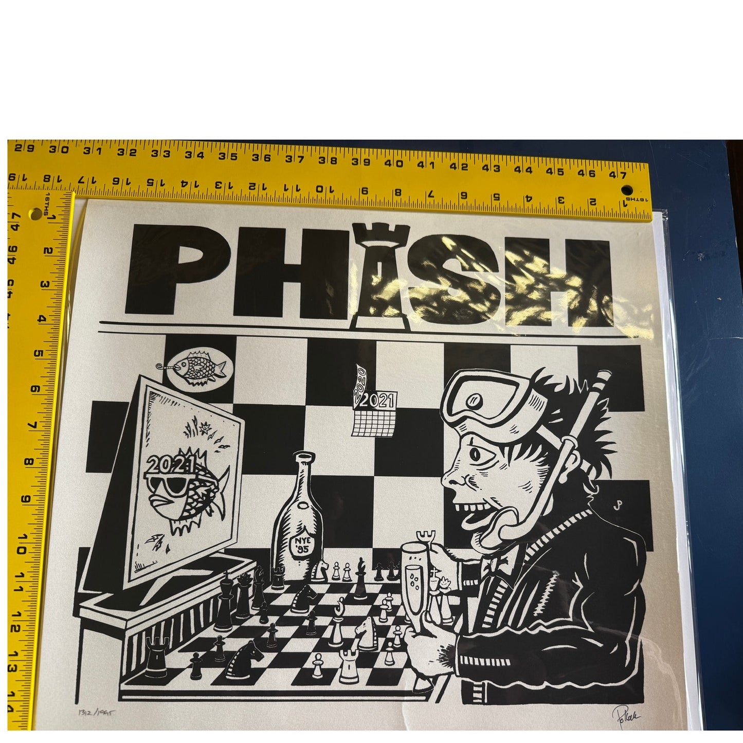 Phish 1995 Dinner & a Rematch Print – Pollock – Limited Edition – 15.5 x17
