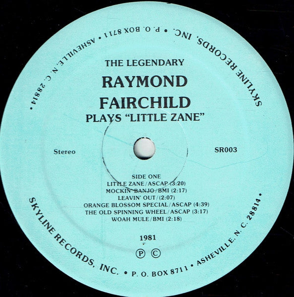 Raymond Fairchild : Little Zane (LP,Album,Stereo)