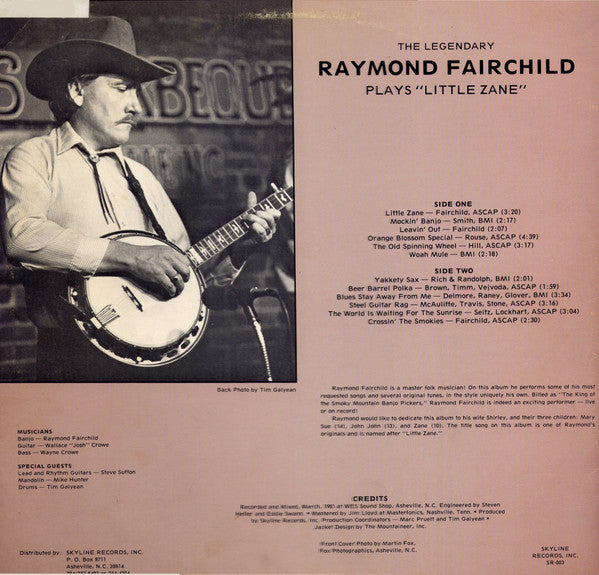 Raymond Fairchild : Little Zane (LP,Album,Stereo)