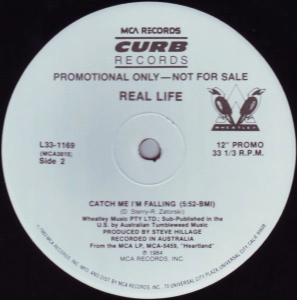 Real Life : Send Me An Angel / Catch Me I'm Falling (12",33 ⅓ RPM,Promo)