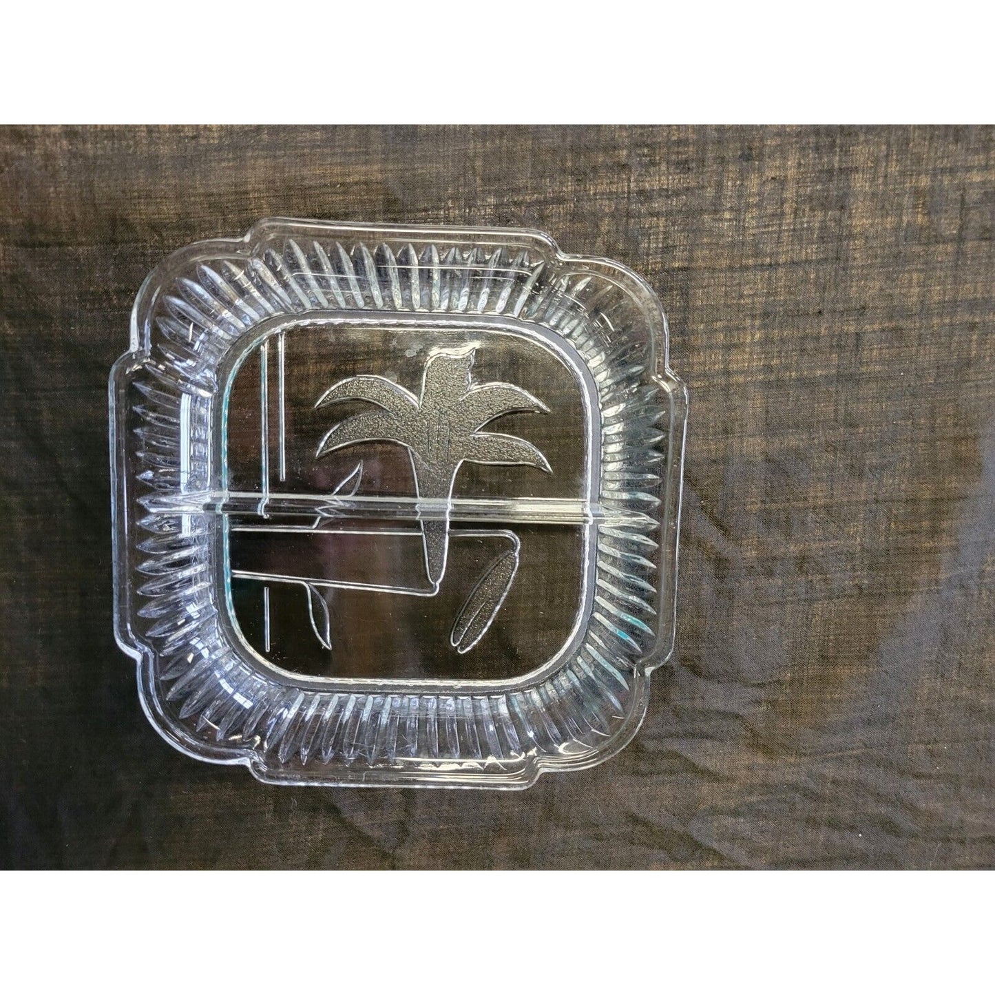 Vintage Indiana Glass Two Compartment Serving Dish