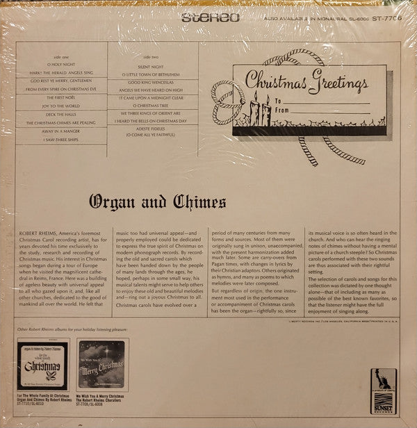 Robert Rheims : Merry Christmas In Carols (LP,Album,Stereo)