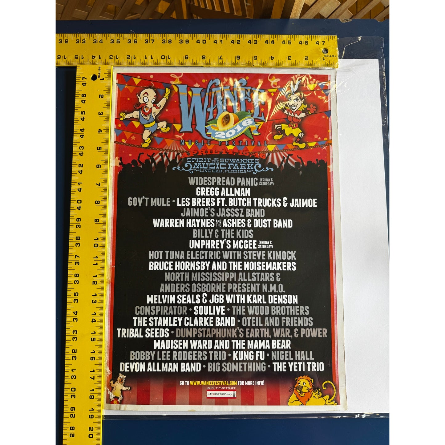 18.75"x13-Wanee Music Festival-Spirit of Suwannee Park-04-14-16-Live Oak-Poster