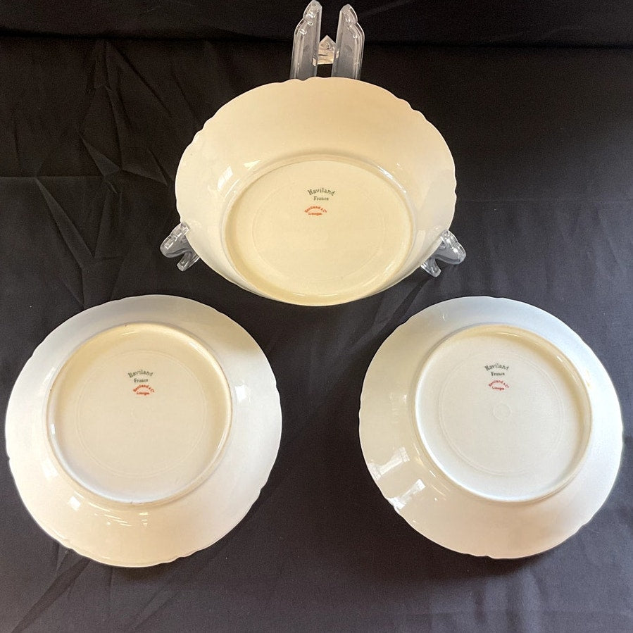 Haviland Limoges Soup Bowls circa 1889-1931 - Set of 5