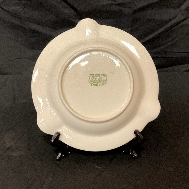 Shelby Bone China Ashtray w/ Hand Painted Pheasants Gold Rim circa 1925 - 1940