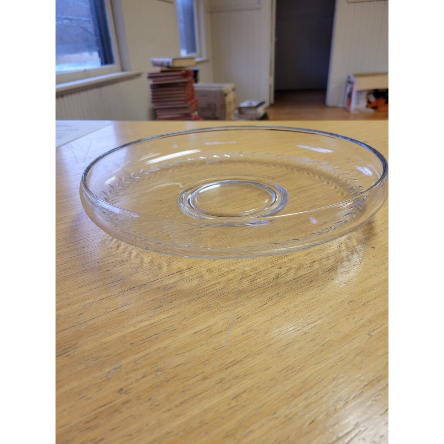 Vintage Footed Clear Glass Candy/Fruit Bowl