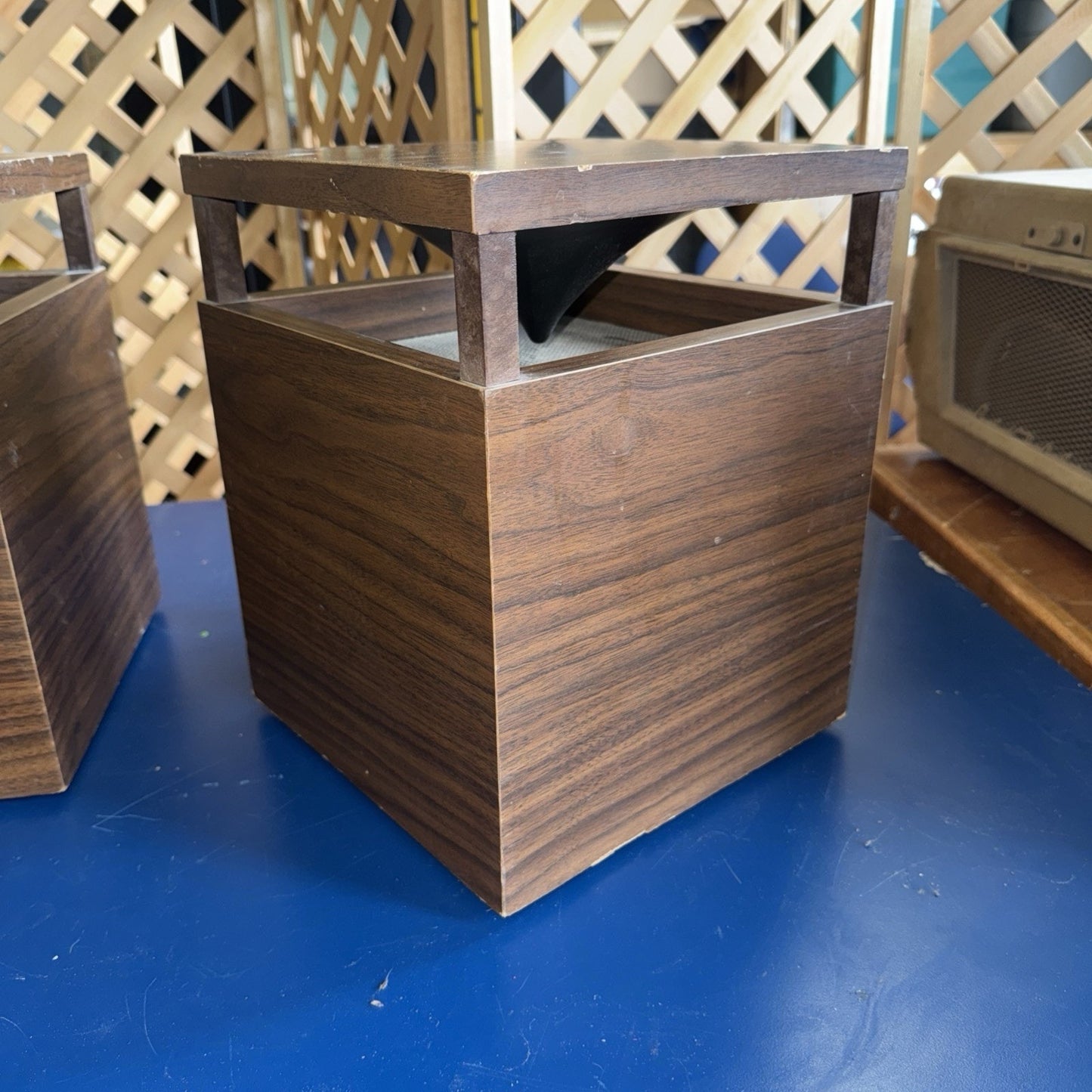 Vtg IMPEDANCE LMS-1011 Space-Age Speakers Japan 1960s Mid-Century Pair