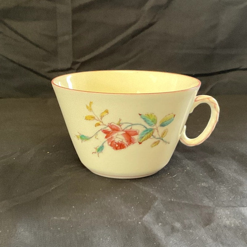 Antique Haviland Limoges Rose Pattern w/ Pink Accents Tea cups & Saucers - Pair