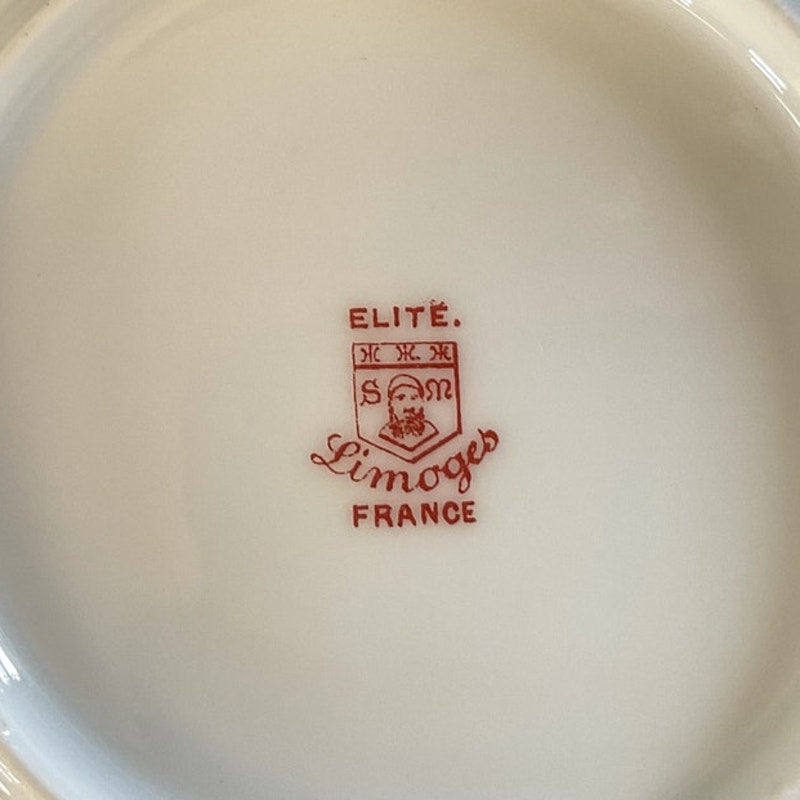 Antique Elite Limoges Hand Painted Trinket Dish