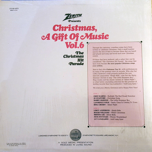 Various : Zenith Presents Christmas, A Gift Of Music Vol. 6 (LP,Compilation)