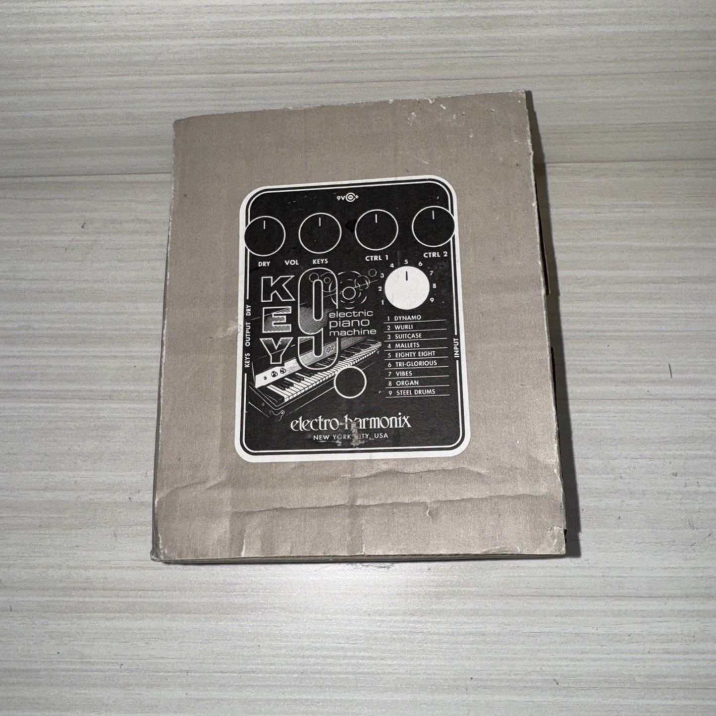 Electro-Harmonix Key 9 Electric Piano Machine Pedal w/ Box, Power, Manual