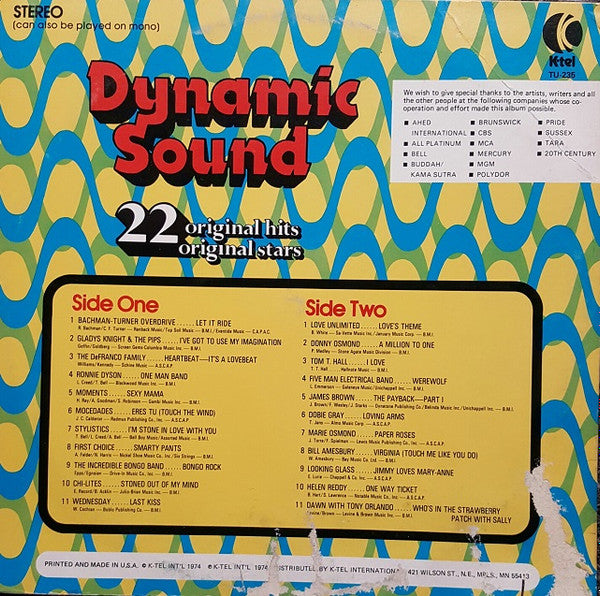 Various : Dynamic Sound (LP,Album,Compilation)